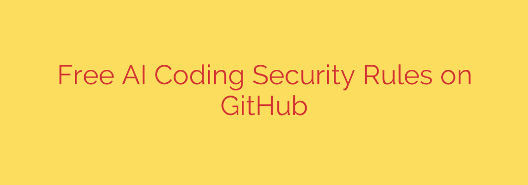 Free AI Coding Security Rules on GitHub