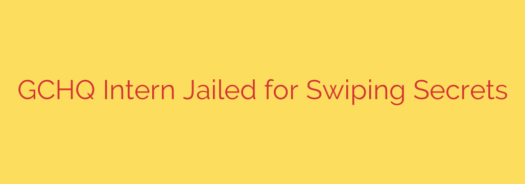 GCHQ Intern Jailed for Swiping Secrets