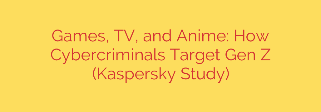 Games, TV, and Anime: How Cybercriminals Target Gen Z (Kaspersky Study)
