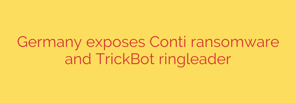 Germany exposes Conti ransomware and TrickBot ringleader