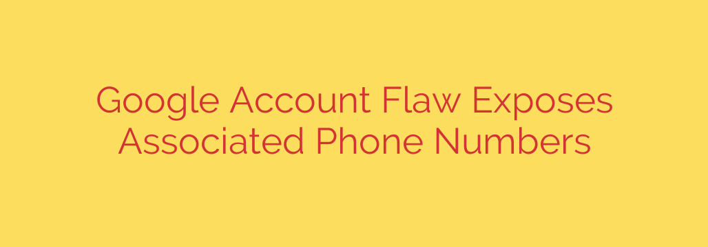 Google Account Flaw Exposes Associated Phone Numbers