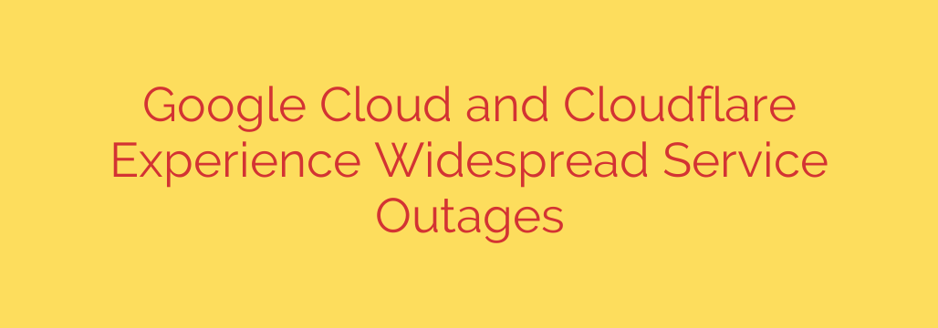 Google Cloud and Cloudflare Experience Widespread Service Outages