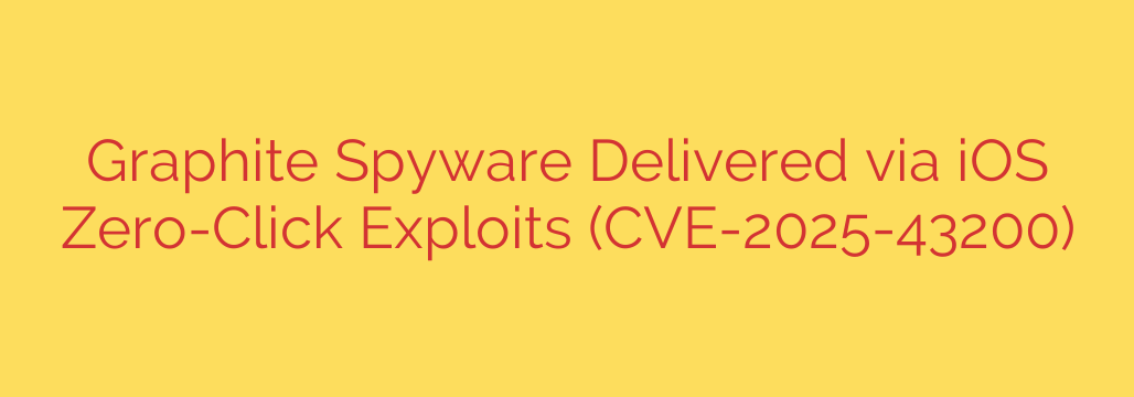 Graphite Spyware Delivered via iOS Zero-Click Exploits (CVE-2025-43200)