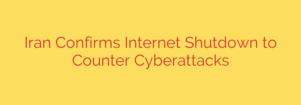 Iran Confirms Internet Shutdown to Counter Cyberattacks
