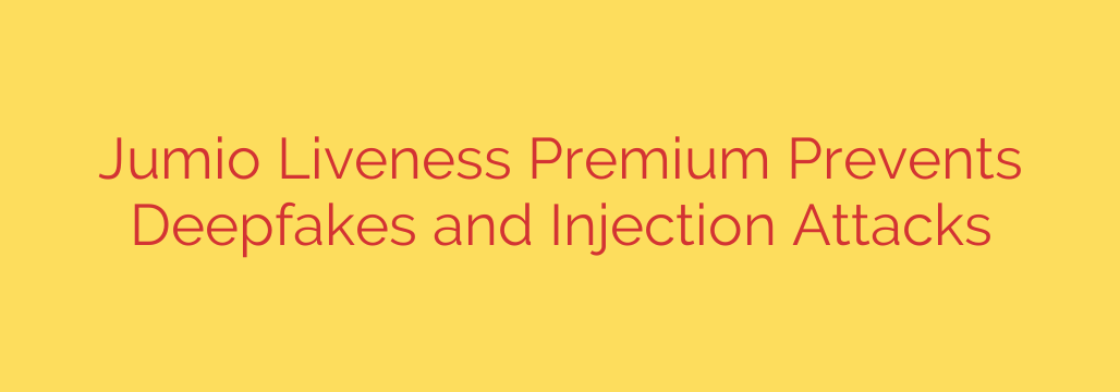 Jumio Liveness Premium Prevents Deepfakes and Injection Attacks