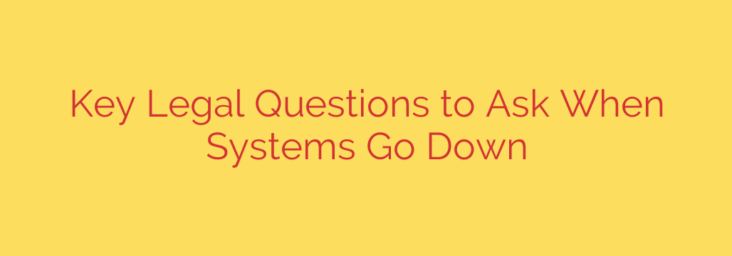 Key Legal Questions to Ask When Systems Go Down
