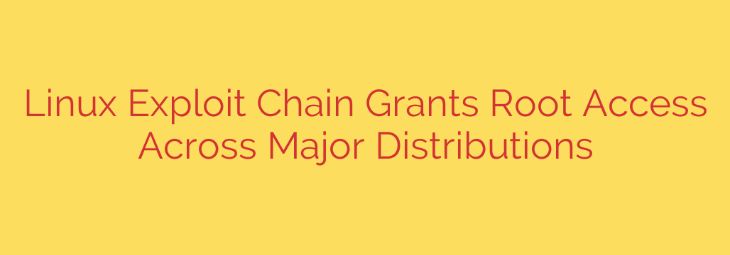 Linux Exploit Chain Grants Root Access Across Major Distributions