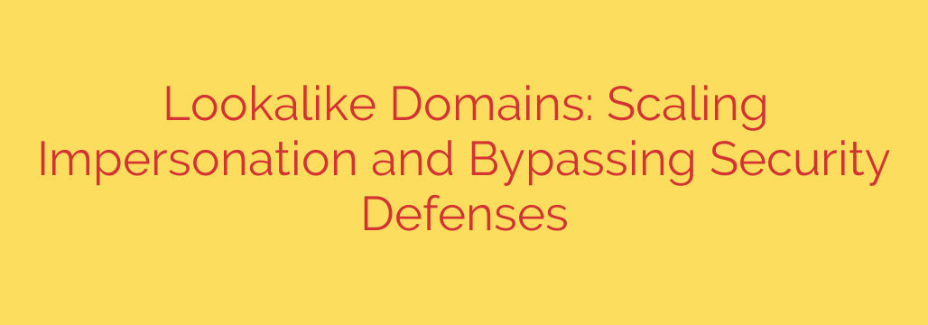 Lookalike Domains: Scaling Impersonation and Bypassing Security Defenses