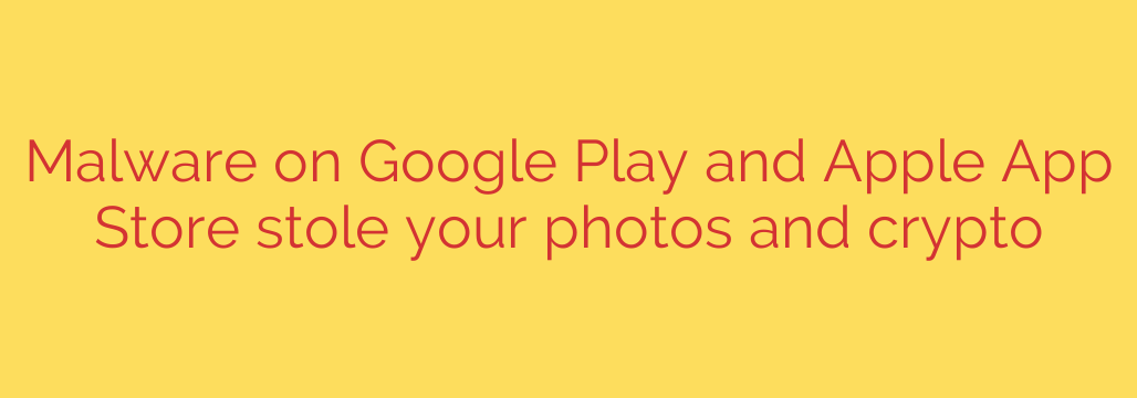 Malware on Google Play and Apple App Store stole your photos and crypto