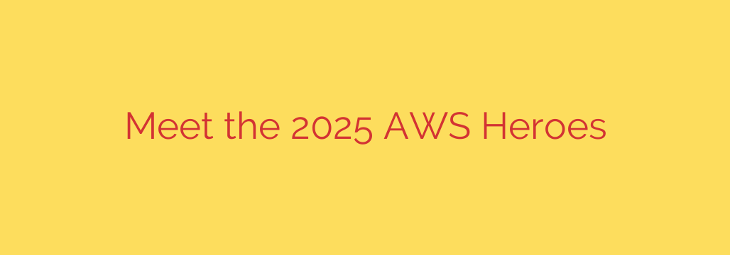 Meet the 2025 AWS Heroes