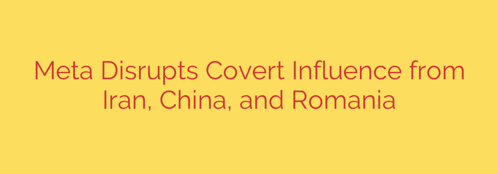 Meta Disrupts Covert Influence from Iran, China, and Romania