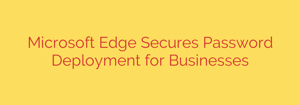 Microsoft Edge Secures Password Deployment for Businesses