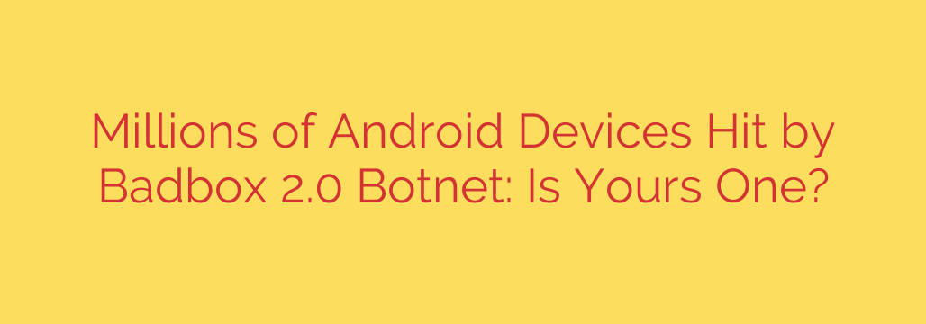 Millions of Android Devices Hit by Badbox 2.0 Botnet: Is Yours One?