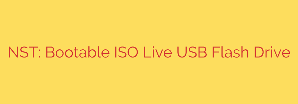 NST: Bootable ISO Live USB Flash Drive