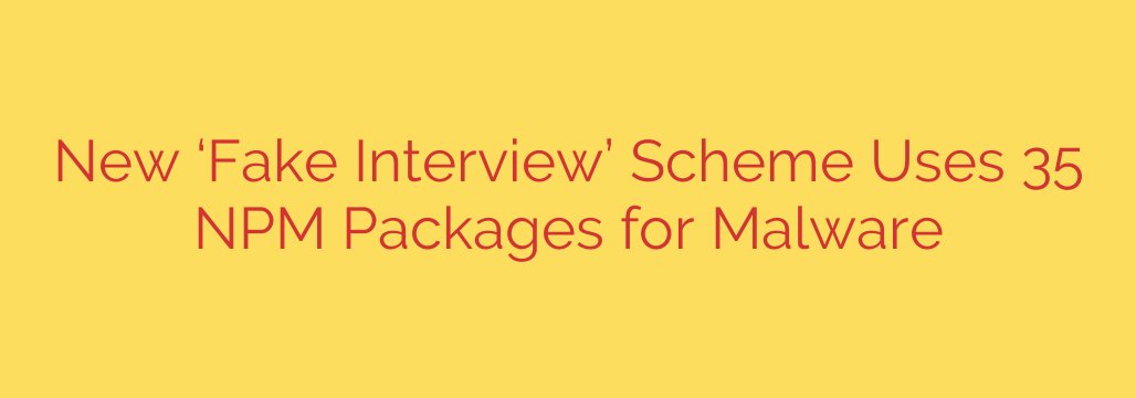 New ‘Fake Interview’ Scheme Uses 35 NPM Packages for Malware