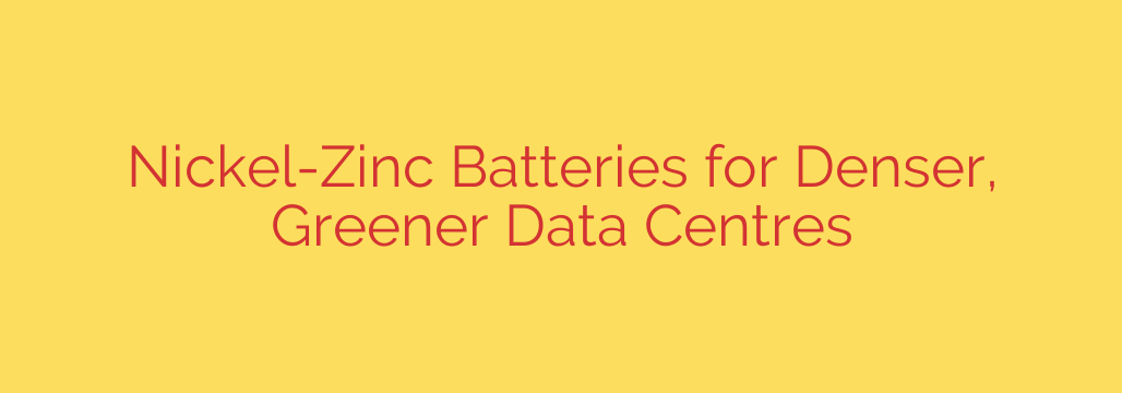 Nickel-Zinc Batteries for Denser, Greener Data Centres