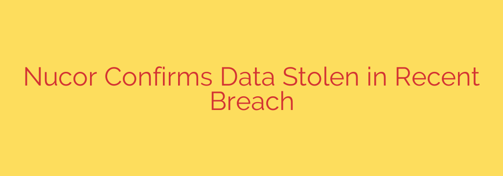 Nucor Confirms Data Stolen in Recent Breach