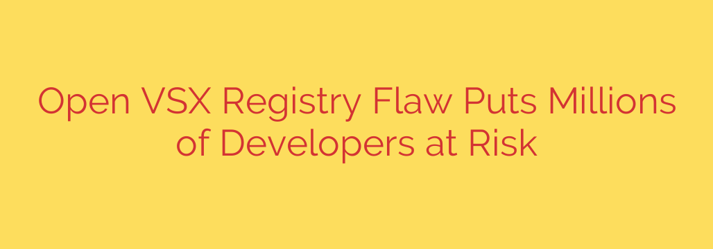 Open VSX Registry Flaw Puts Millions of Developers at Risk