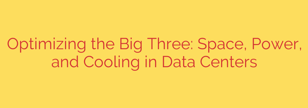 Optimizing the Big Three: Space, Power, and Cooling in Data Centers