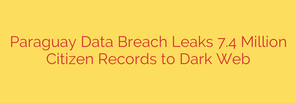 Paraguay Data Breach Leaks 7.4 Million Citizen Records to Dark Web