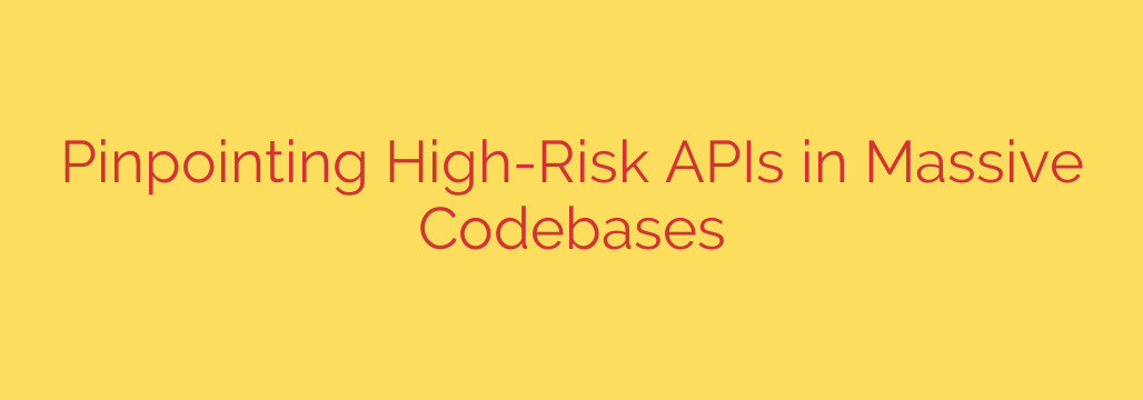 Pinpointing High-Risk APIs in Massive Codebases