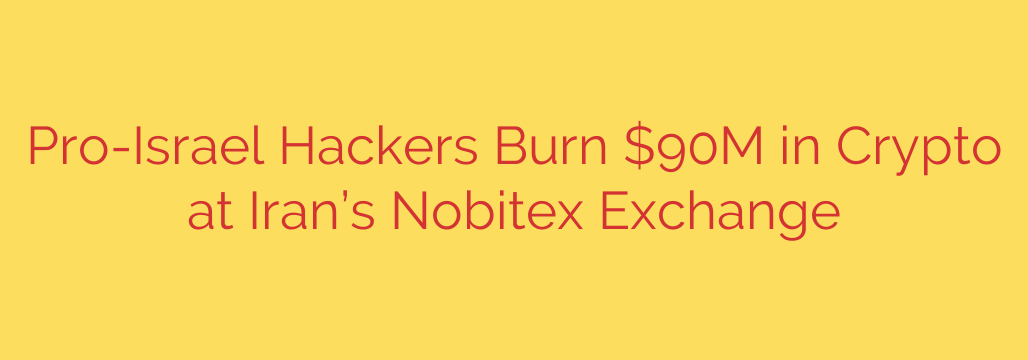 Pro-Israel Hackers Burn $90M in Crypto at Iran’s Nobitex Exchange