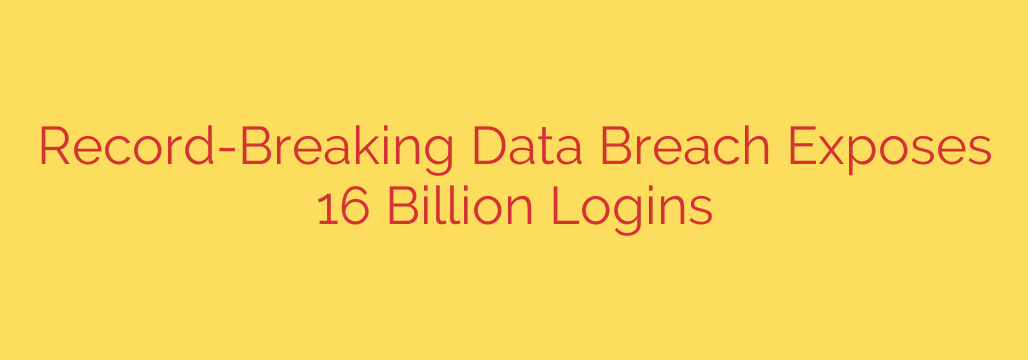 Record-Breaking Data Breach Exposes 16 Billion Logins
