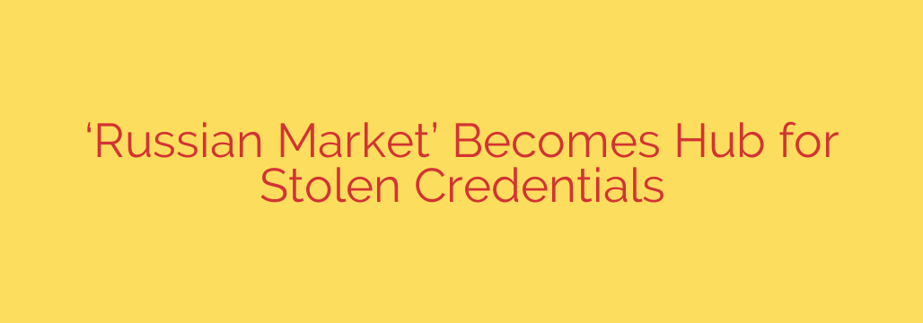 ‘Russian Market’ Becomes Hub for Stolen Credentials