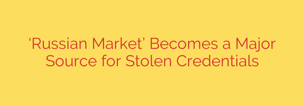 ‘Russian Market’ Becomes a Major Source for Stolen Credentials