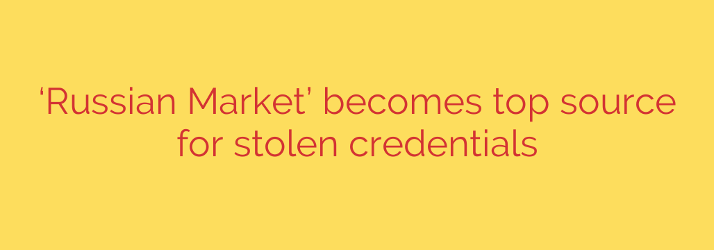 ‘Russian Market’ becomes top source for stolen credentials