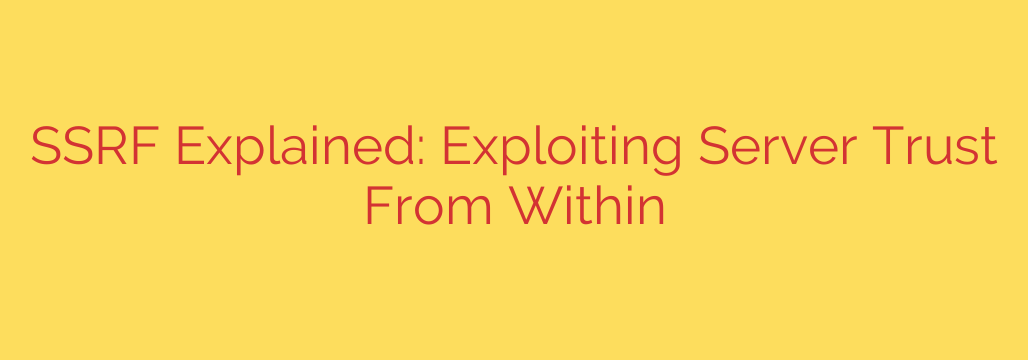 SSRF Explained: Exploiting Server Trust From Within