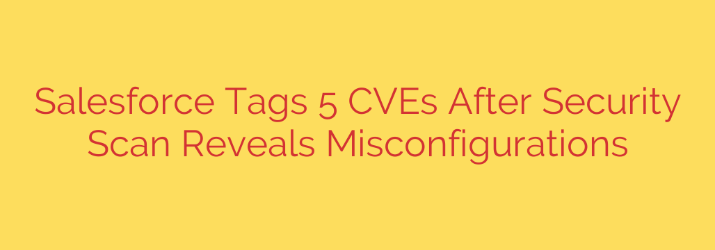 Salesforce Tags 5 CVEs After Security Scan Reveals Misconfigurations