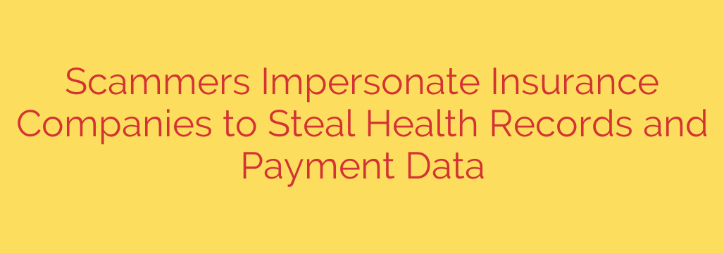 Scammers Impersonate Insurance Companies to Steal Health Records and Payment Data