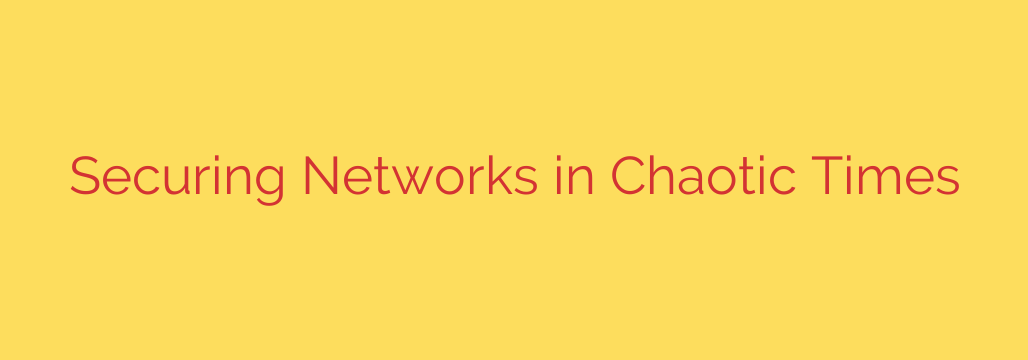 Securing Networks in Chaotic Times