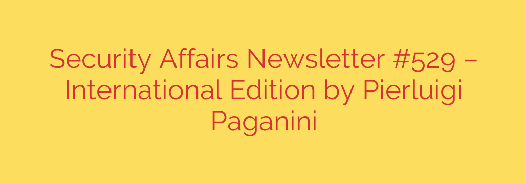 Security Affairs Newsletter #529 – International Edition by Pierluigi Paganini