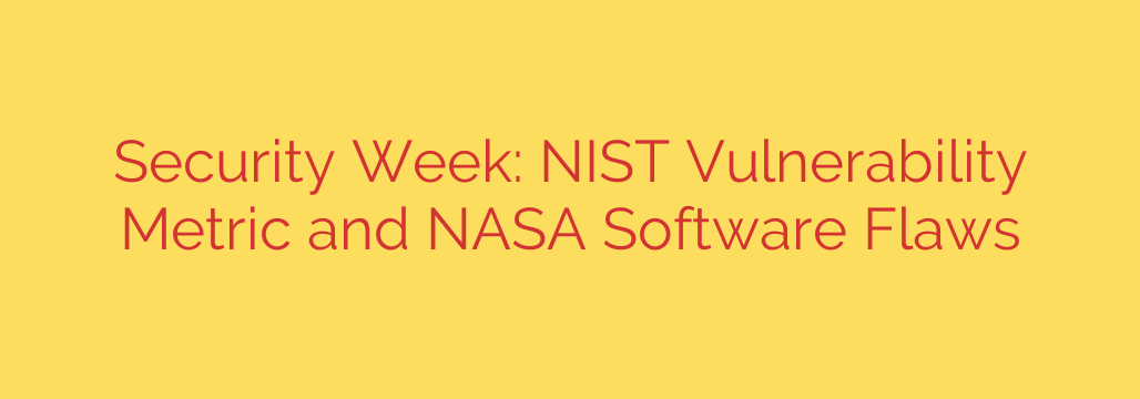 Security Week: NIST Vulnerability Metric and NASA Software Flaws