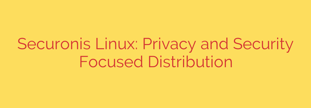 Securonis Linux: Privacy and Security Focused Distribution