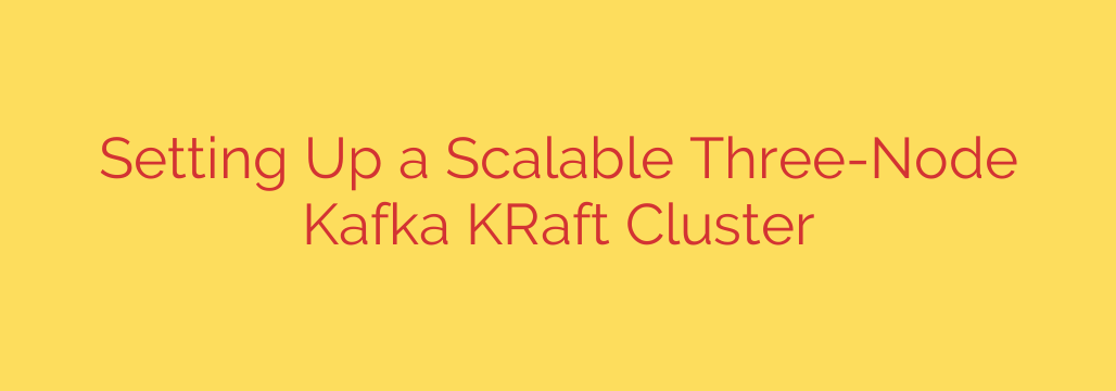 Setting Up a Scalable Three-Node Kafka KRaft Cluster