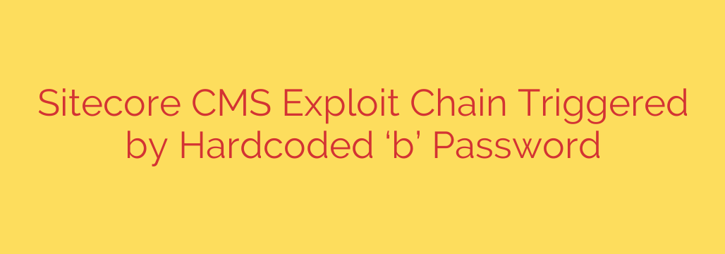 Sitecore CMS Exploit Chain Triggered by Hardcoded ‘b’ Password