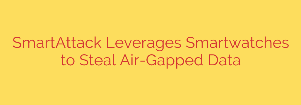 SmartAttack Leverages Smartwatches to Steal Air-Gapped Data