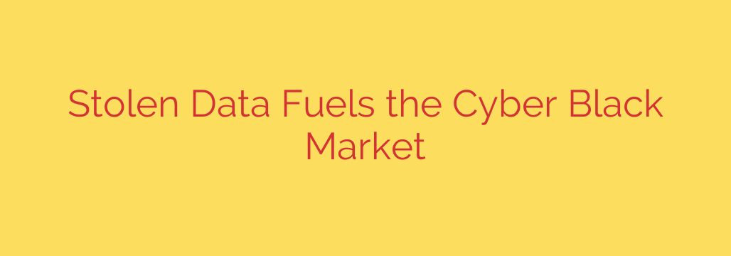 Stolen Data Fuels the Cyber Black Market