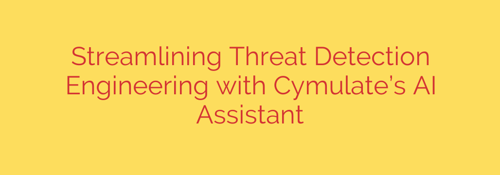 Streamlining Threat Detection Engineering with Cymulate’s AI Assistant