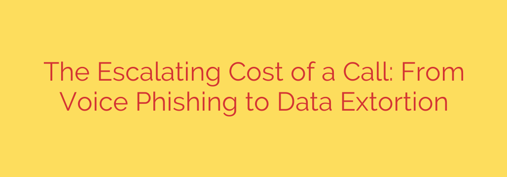 The Escalating Cost of a Call: From Voice Phishing to Data Extortion