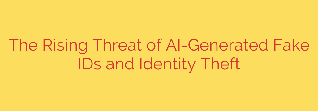 The Rising Threat of AI-Generated Fake IDs and Identity Theft