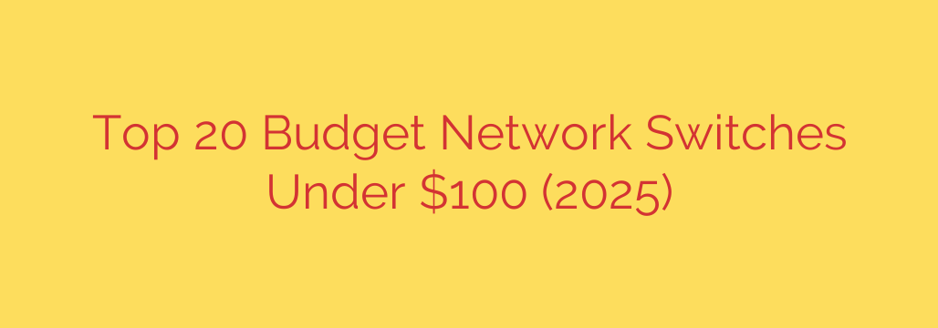 Top 20 Budget Network Switches Under $100 (2025)