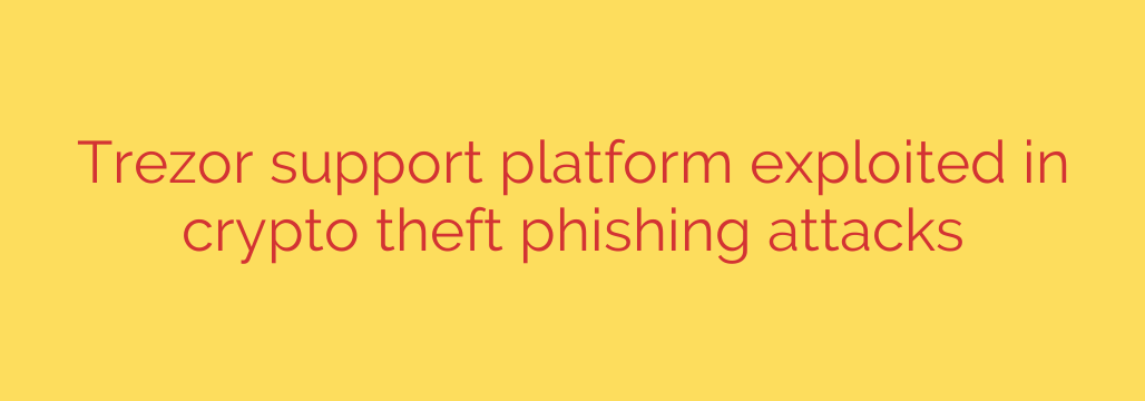 Trezor support platform exploited in crypto theft phishing attacks