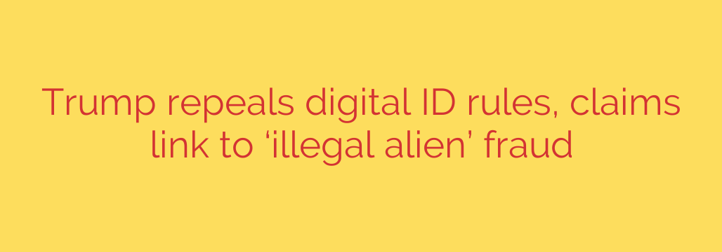 Trump repeals digital ID rules, claims link to ‘illegal alien’ fraud