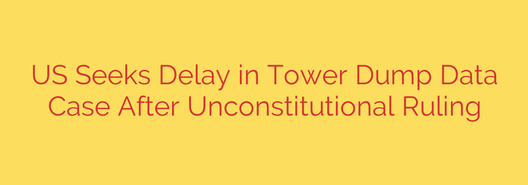 US Seeks Delay in Tower Dump Data Case After Unconstitutional Ruling