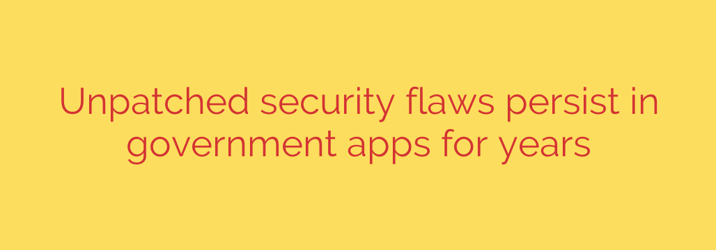 Unpatched security flaws persist in government apps for years