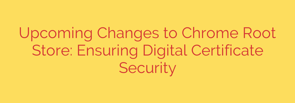 Upcoming Changes to Chrome Root Store: Ensuring Digital Certificate Security